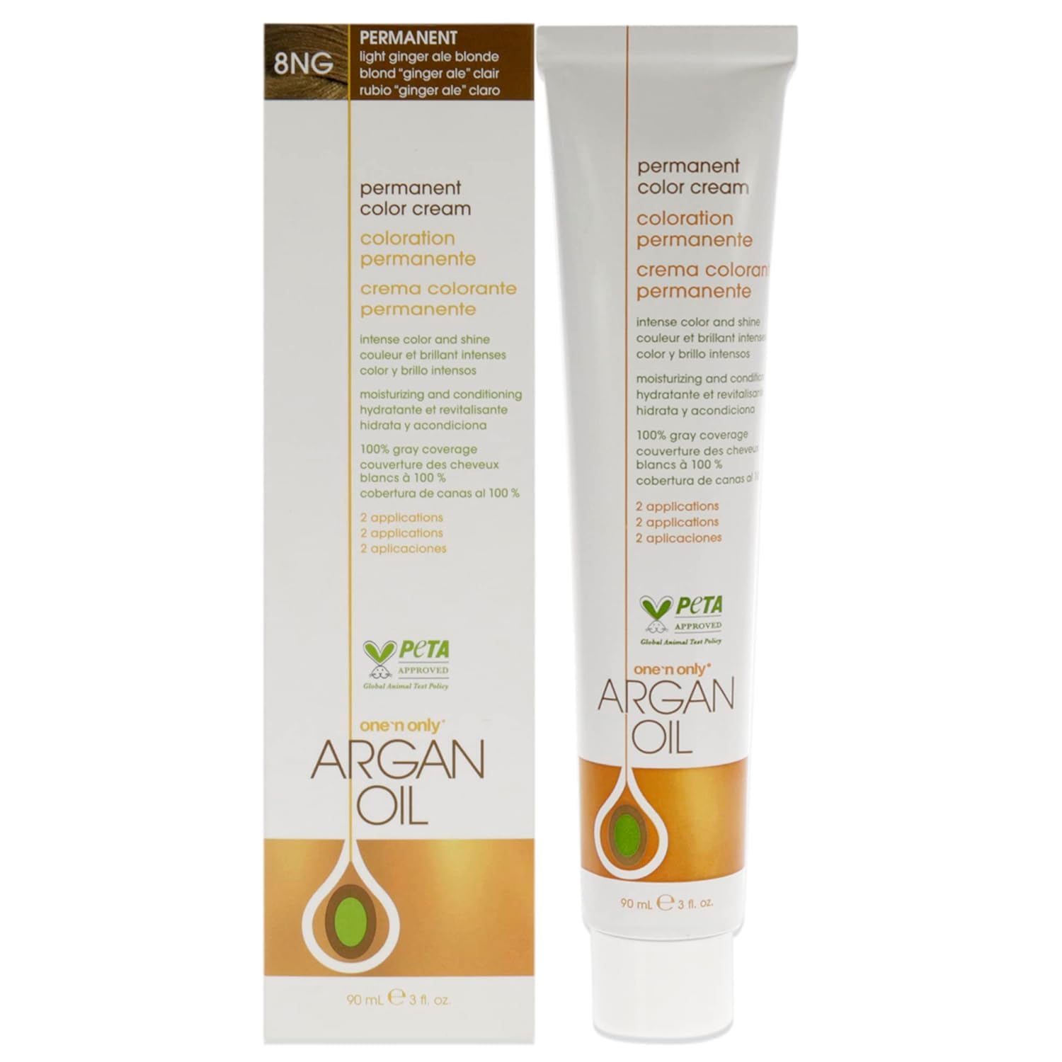 One n' Only One n Only Argan Oil Permanent Color Cream - 8NG Light